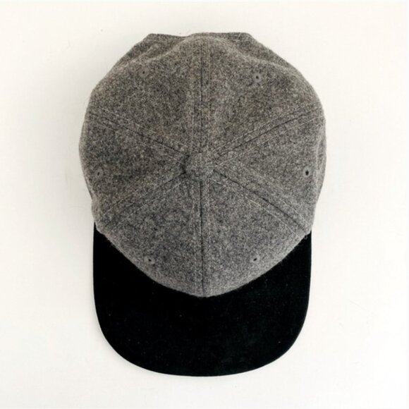 Adidas Original logo hat Wool mix Black/Gray Flat Brim Adjustable Streetwear - Picture 3 of 10